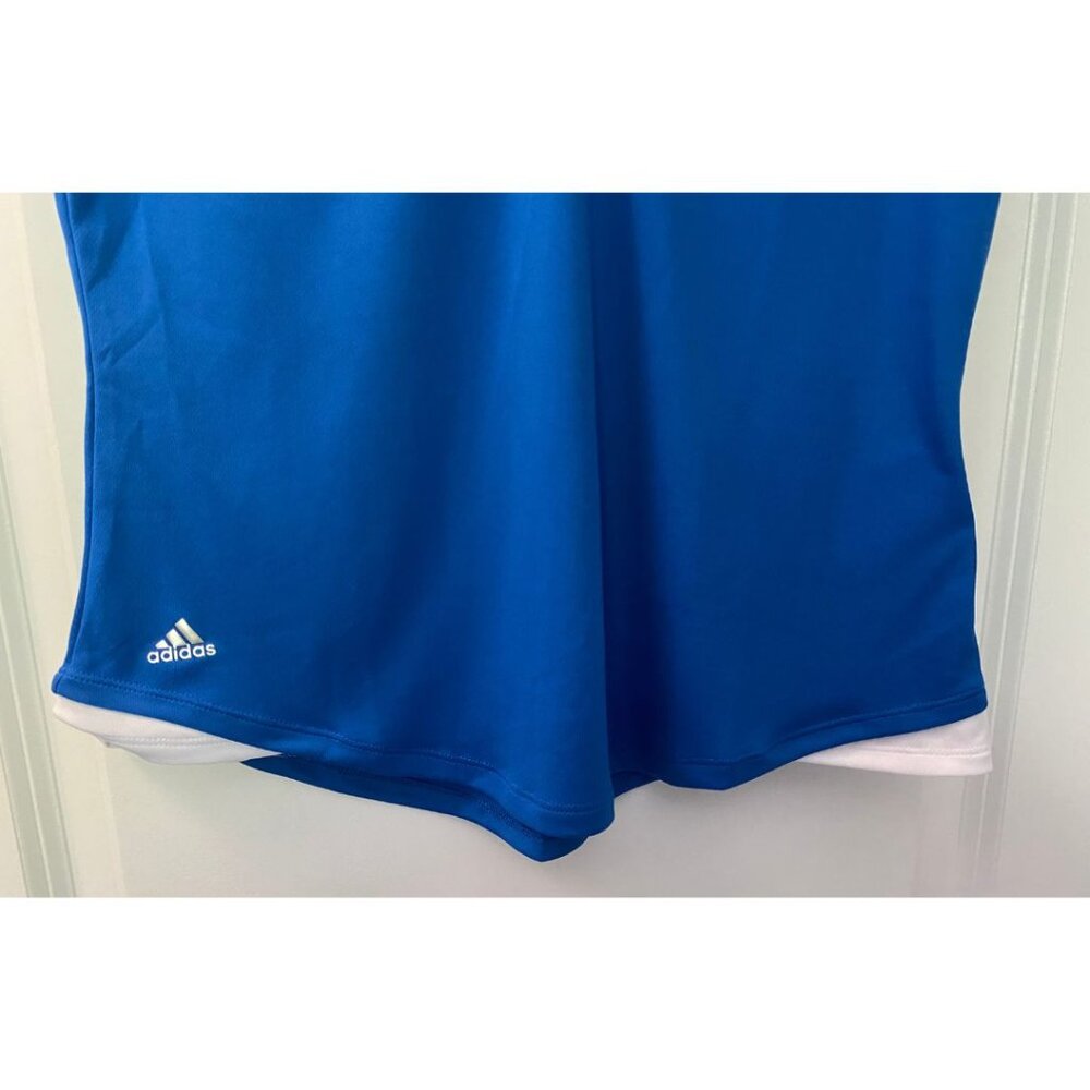 NWT Adidas Golf Women's 3-Stripes Shoulder Polo A235 -Bright Roy Size Small - Picture 2 of 6